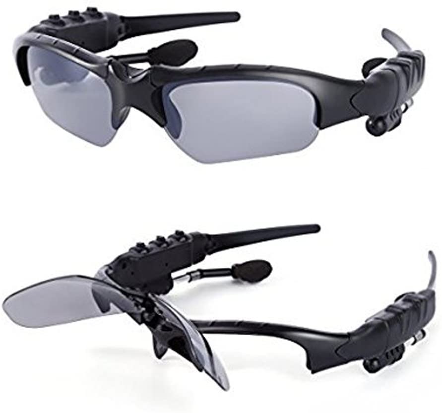 Leaden Wireless Bluetooth MP3 Sunglasses Polarized Lenses Music Sunglasses V4.1 Stereo Handfree Headphone for iPhone Samsung Most Smartphone or PC (Black)