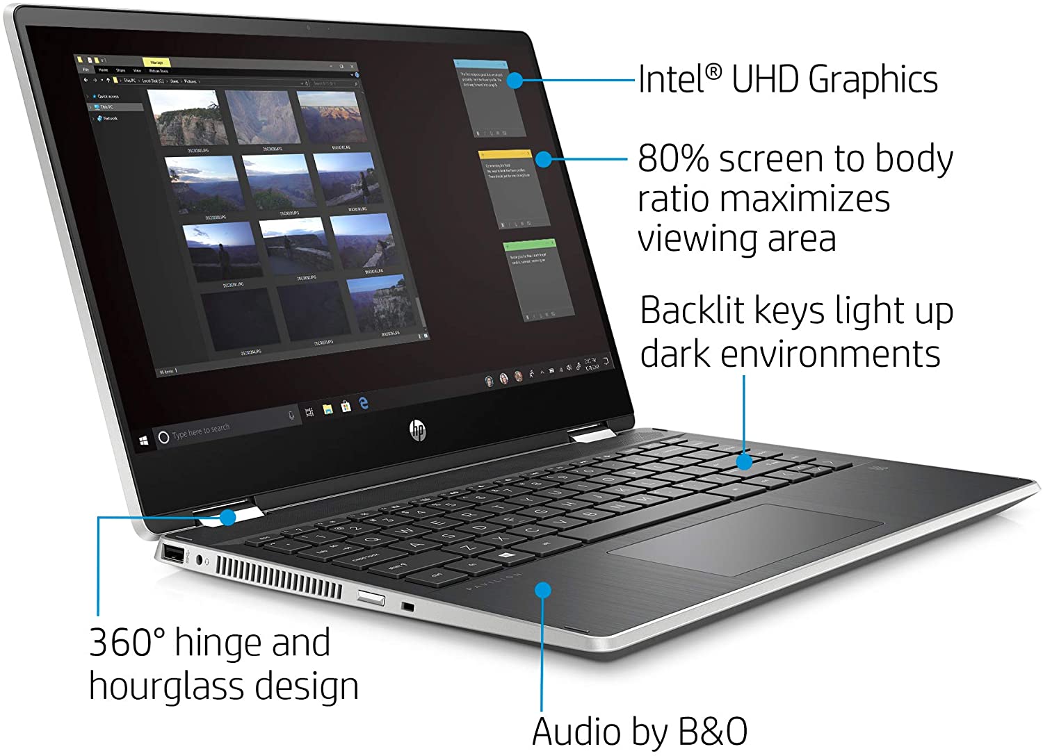 HP Pavilion x360 14-inch 2-in-1 Convertible Laptop, Intel Core i5, 8 GB RAM, 512 GB SSD Storage, Intel UHD Graphics, Windows 10 Home, Amazon Alexa Voice Compatible (14-dh2011nr, Natural Silver)