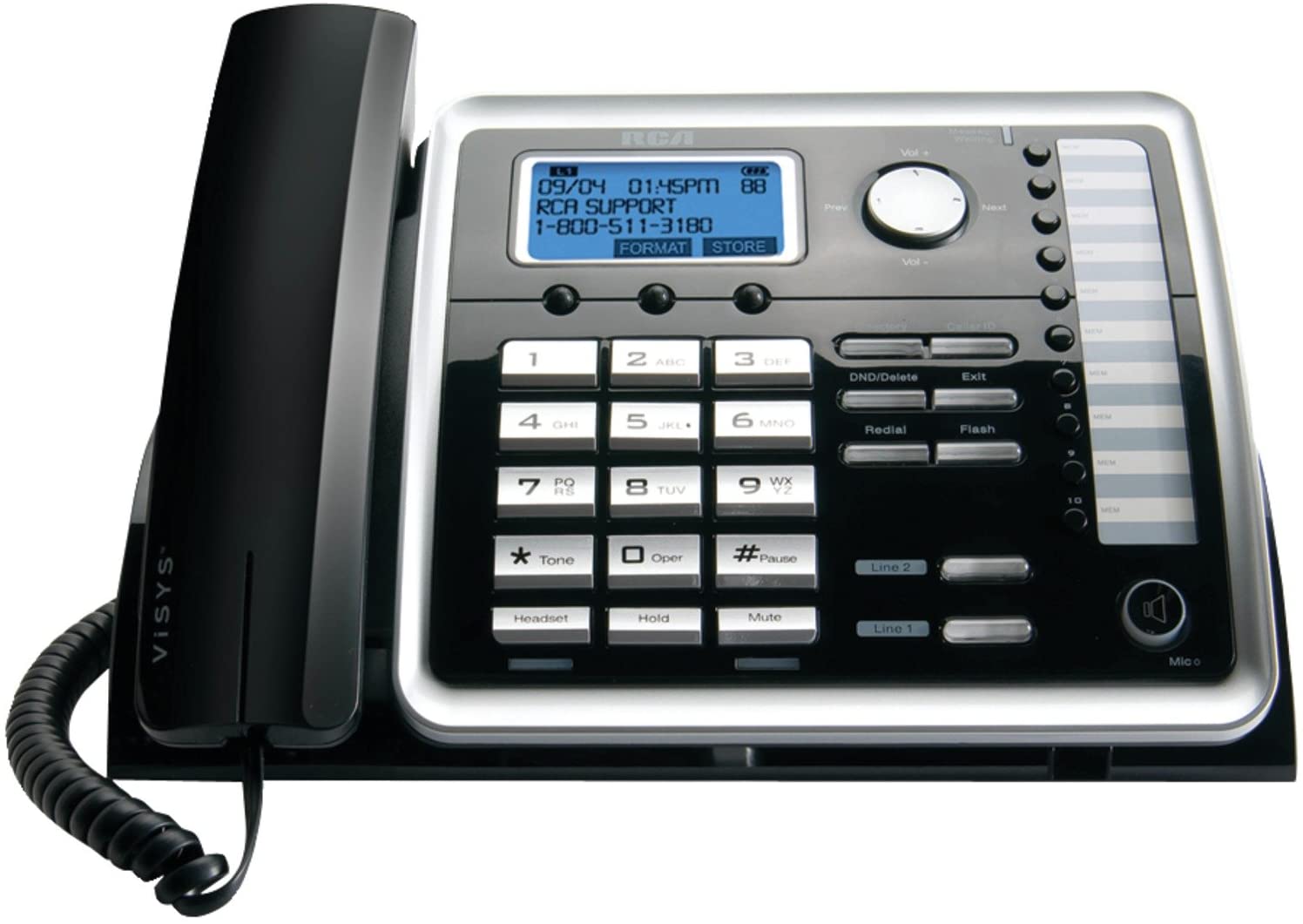 RCA 25214 na 1-Handset 2-Line Landline Telephone