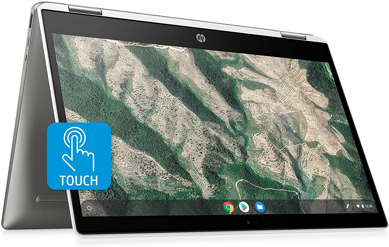 HP Chromebook X360 14-Inch HD Touchscreen Laptop, Intel Celeron N4000, 4 GB RAM, 32 GB eMMC, Chrome (14b-ca0010nr, Ceramic White/Mineral Silver)