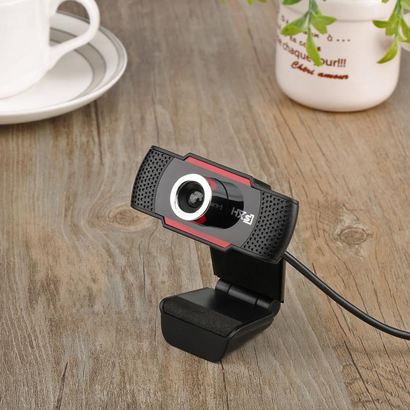 S30 High Definition 720P 1.0MP Webcam with MIC Black & Red