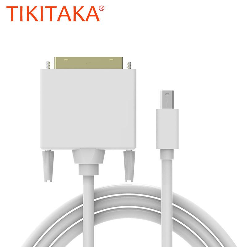 High quality 1.8M mini displayport mini dp to dvi cable adapter converter mini dp male to dvi 24+1 male XC1029